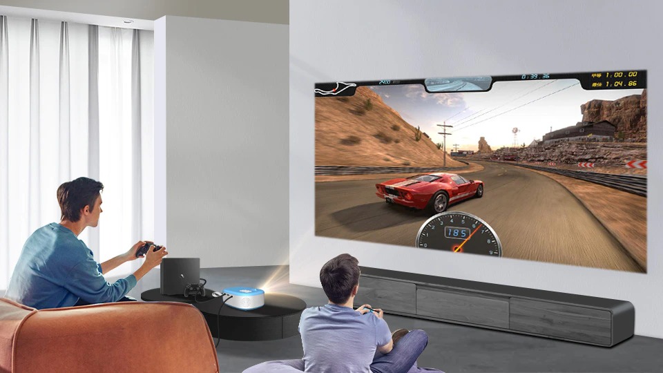 Large screen up to 200 inch, more exciting to play games